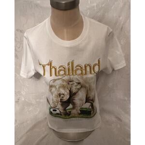 Saffar Cotton Thailand T-shirt The Elephant's Kingdom Playing Soccer Men's Med